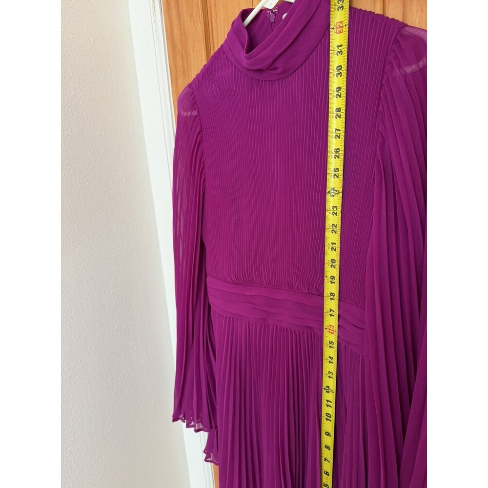 Milly Rosemary Mini Dress in Pleated Chiffon Knee Length Dress Size 4 MSRP $450 - Picture 8 of 8